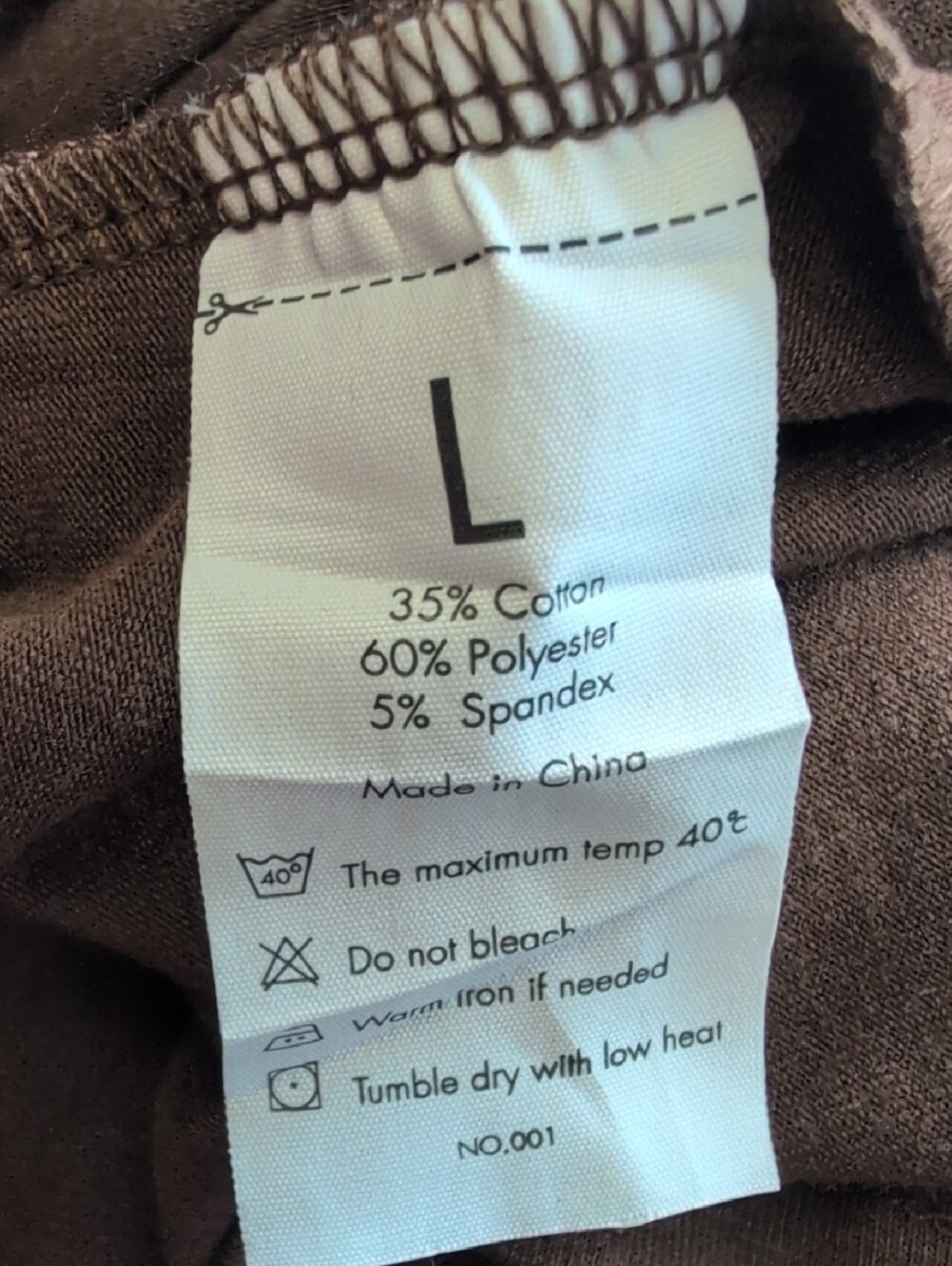 TicTicMiss Long-Sleeve Brown Pintuck Henley Blouse L   M489 - Picture 4 of 4